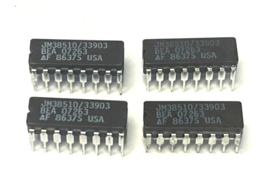 (4 PIECE LOT) JM38510/33903BEA, Multiplexer, F/FAST Series, 4-Func, 2 Line Input