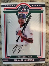 2022 Panini Stars & Stripes TERMARR JOHNSON 18US-TJ Team USA Auto #/75 SP