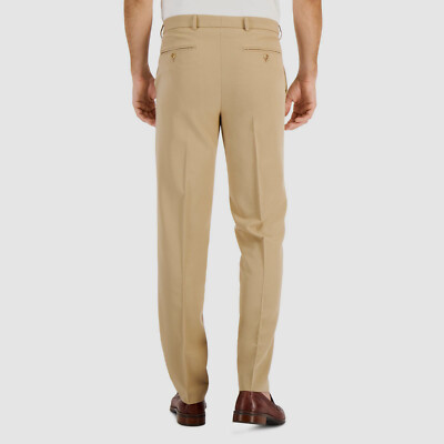 $75 Nautica Men's Beige Slim-Fit Stretch Performance Dress Pants