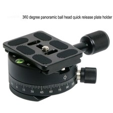 360 Panoramic Photography Tripod Head Mount Quick Release Plate for DSLR Camera