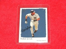 DEREK JETER YANKEES 2002 TOPPS GALLERY VETERAN VARIATION #58 SOLID BLUE (B-1184)