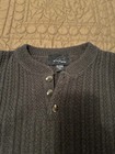 Vintage Bill Blass Sweater Men's XXL Henley Textured Knit Brown USA Made — photo 2