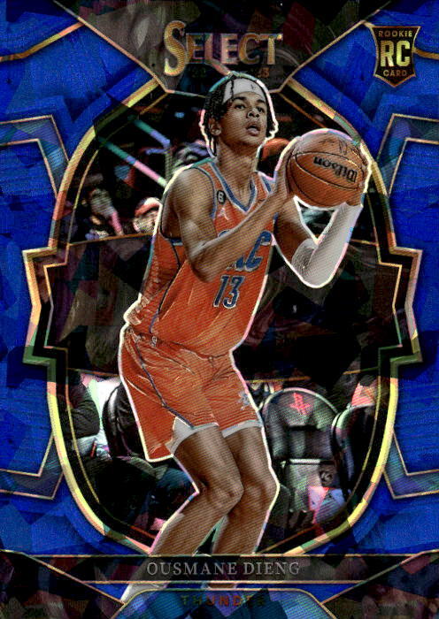 2022-23 Panini Select Ousmane Dieng #76 Blue Cracked Ice Prizms 15C
