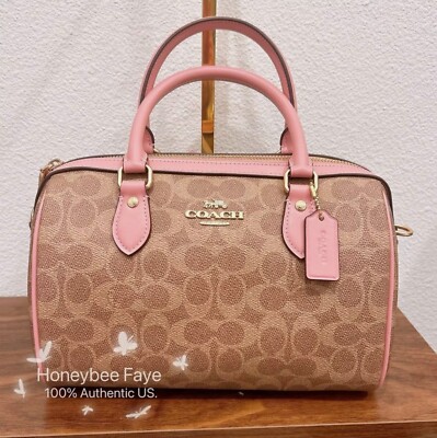 NWT Coach Rowan Satchel Bag In Signature Canvas CV961/CBI78/CCD76