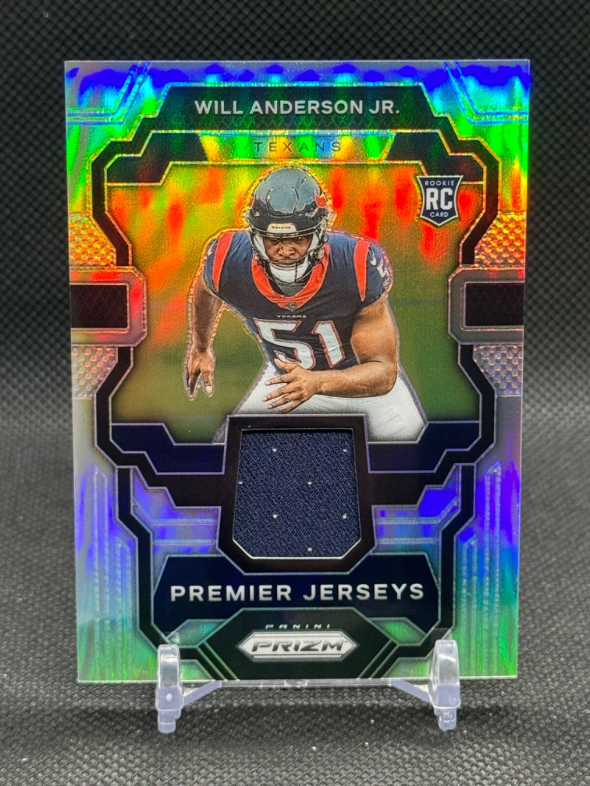 2023 Prizm WILL ANDERSON Premier Jerseys Silver Prizm #PJ-WA Rookie RC Texans