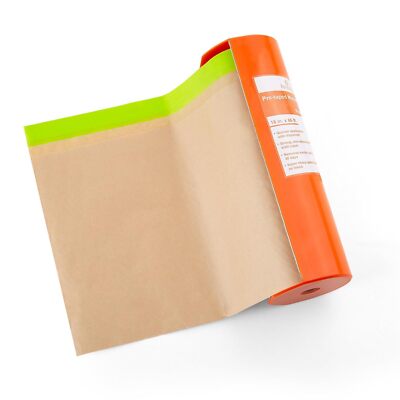 Pre-Taped Masking Paper with Dispenser - 18'' x 66' Painters Paper and Tape At...