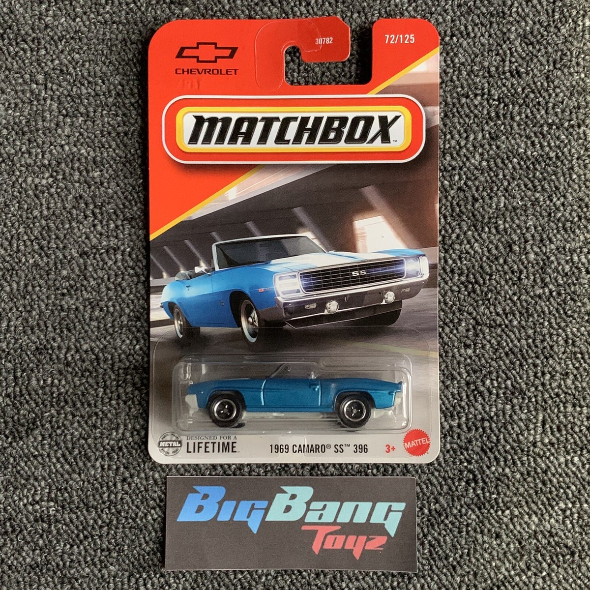 Matchbox 1969 Camaro SS 396 Blue #72 Mainline 2025 Case D ( In