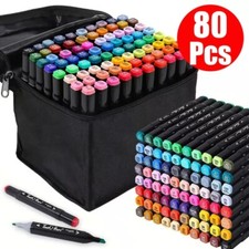 80 Colors Alcohol Based Markers Dual Tip Drawing Markers Set for Drawing