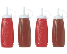 Chef Aid Sauce Serving Bottles Tomato Ketchup / Chill, BPA Free Plastic - 4Pack