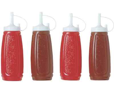 Chef Aid Saucen-Servierflaschen Tomatenketchup/Chill, BPA-freier Kunststoff - 4er Pack