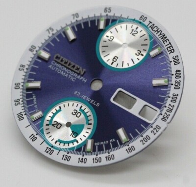 Dial Citizen 8110 Cal. 67-9038 Speedy Silver and Black Blue Panda