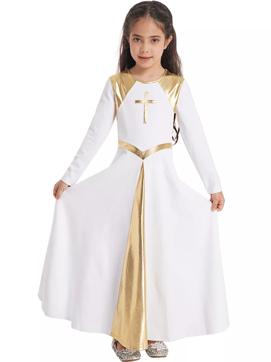 UK Kids Girls Celebration of Spirit Praise Dance Church Maxi Dress