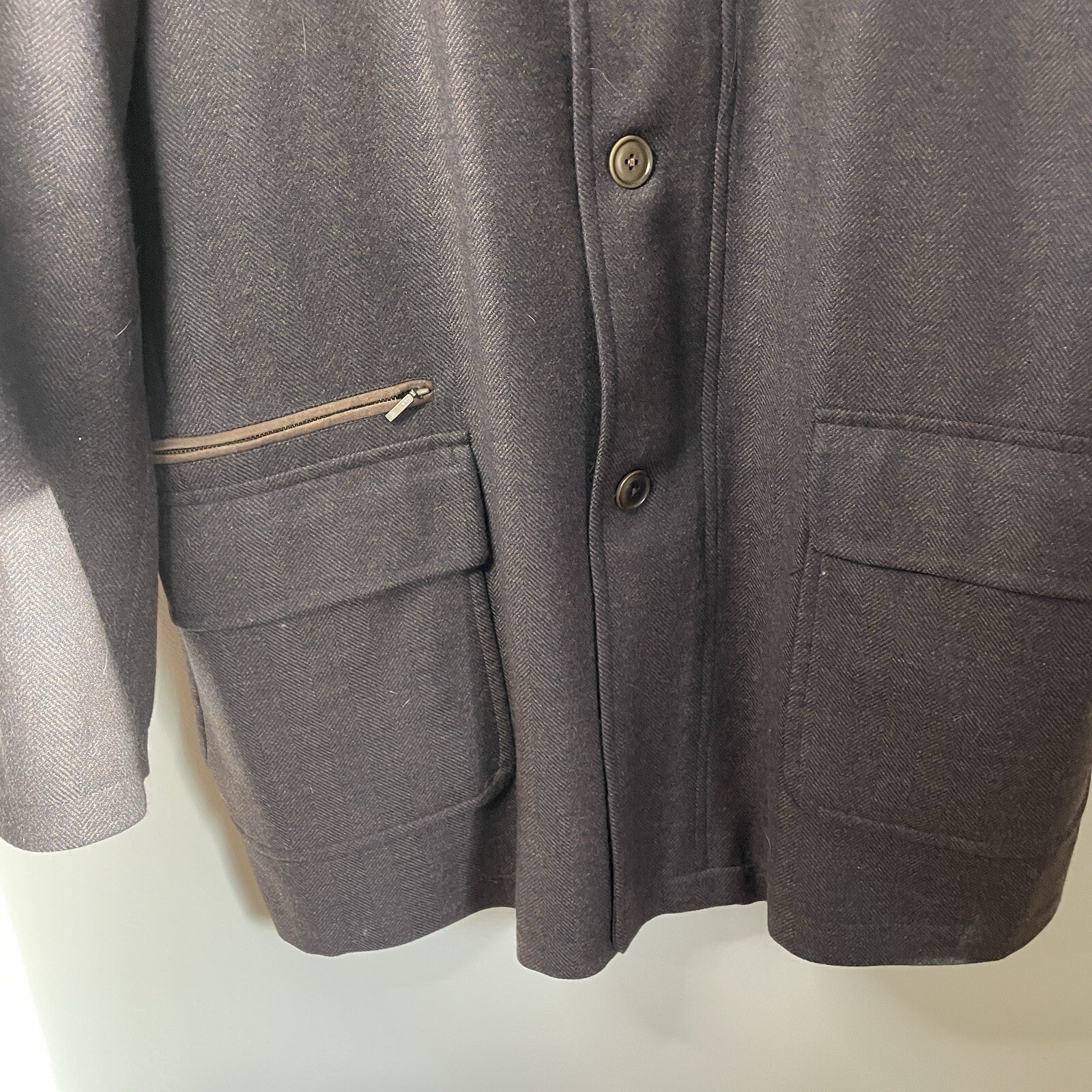 Stackpole Moore Tryon Wool Cashmere Jacket Herrin… - image 12