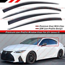 For 21-26 Lexus Is300 Is350 Premium Chrome Trim Window Visor Rain Guard W Clips