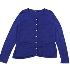 Cardigan Gudrun Sjoden Femme Taille S Bleu Tricot Coton Bio Avec Poches