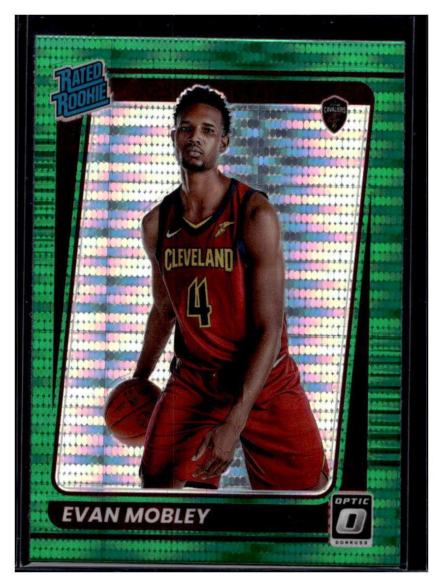 2021-22 Panini Donruss Optic Green Pulsar Prizm #175 Evan Mobley RC (A)