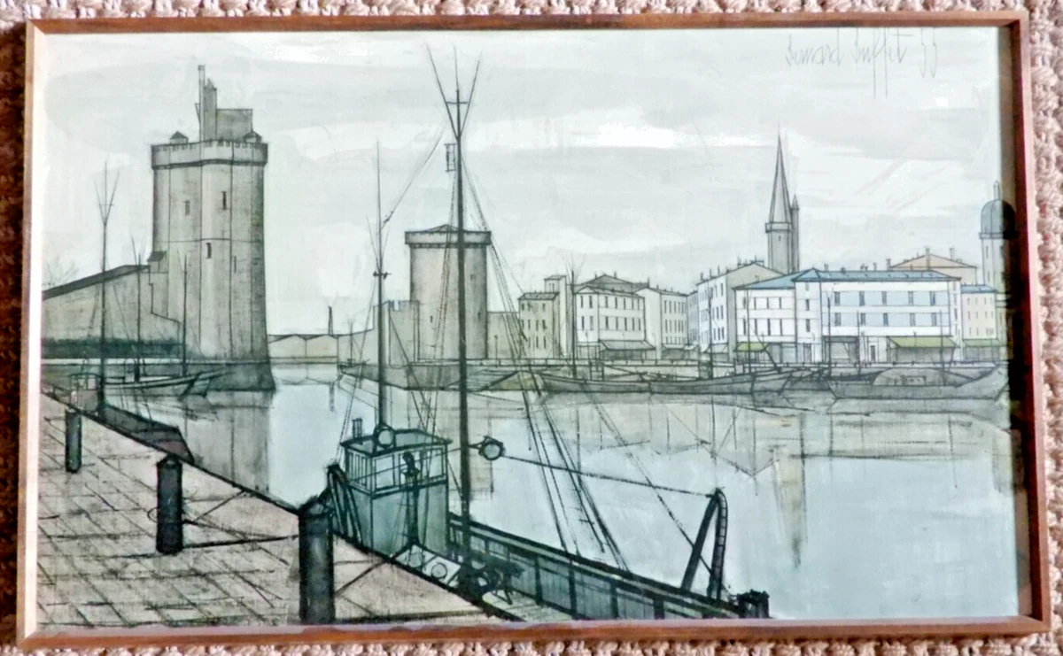 ベルナール・ビュッフェ、「Le port de La Rochelle」 ベルナール・ビュッフェ、「Le port de La Rochelle」