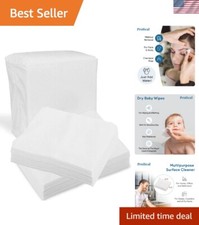 200 Pack Ultra Soft Disposable Dry Wipes for Sensitive Skin  Cleansing Tasks