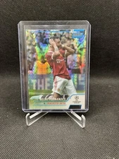 2021-22 STADIUM CLUB CHROME UEFA BRUNO FERNANDES BLUE PRISM #18 MAN UNITED