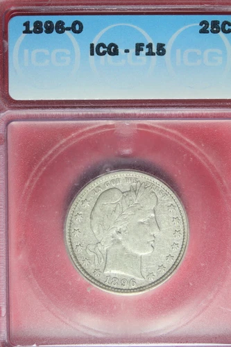 1896 O- ICG F15 BARBER QUARTER #B43549