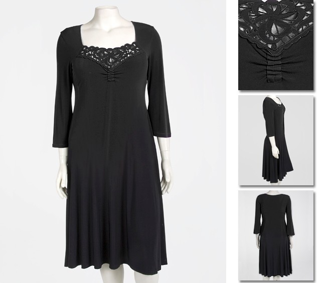 NEW! Zaftique CINCHED CUTOUT DRESS Black 1Z 2Z 3Z 6Z / 16 XL 1X 2X