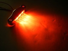 Usa Tecniq Eon Red Clear Led Small Stop Tail Light Motorcycle Atv Black Hor Case