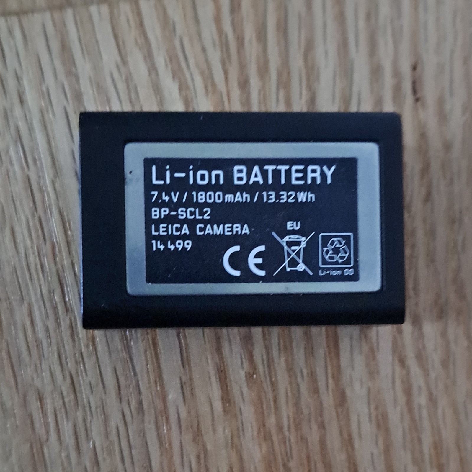 Leica BP-SCL2 14499 Li-Ion Battery 7.4V 1800mAh for Leica Camera