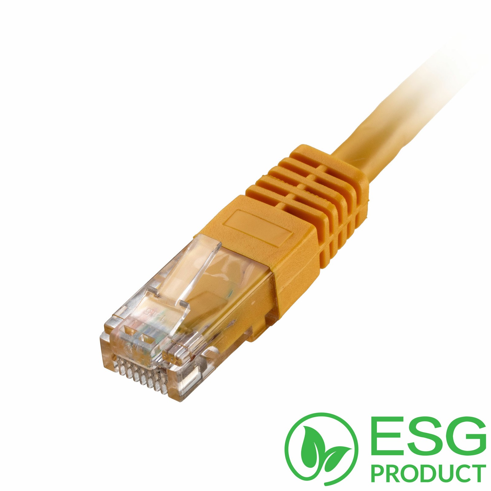 Cablenet 1.5m Cat5e RJ45 Yellow U/UTP PVC 26AWG Flush Mould Boot Patch Lead PK 1