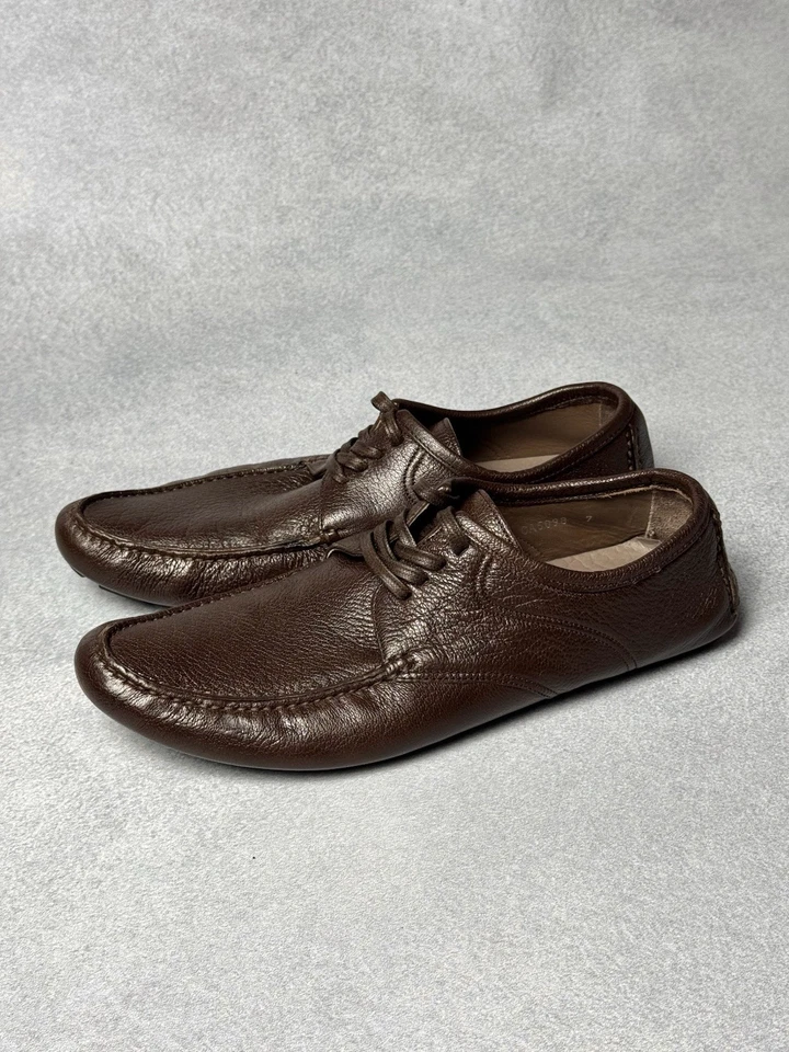 Mocasines Dolce Gabbana de cuero con cordones marrón para hombre talla 41, EE. UU. 7,5 Foto 2 de 4