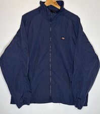 Vtg Polo Jeans Co Ralph Lauren XL Blue Nylon Windbreaker Jacket Sewn Flag Logo