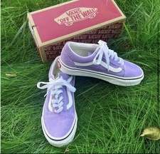 Vans old skool womens 6.5 Purple chalk violet white sneakers shoes Skate