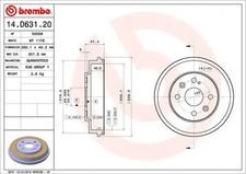 Bremstrommel 14.D631.20 BREMBO für MAZDA 2