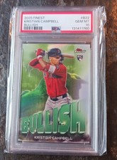 Kristian Campbell  2025 Topps Finest Baseball BULLISH RC PSA 10 Red Sox 🔥