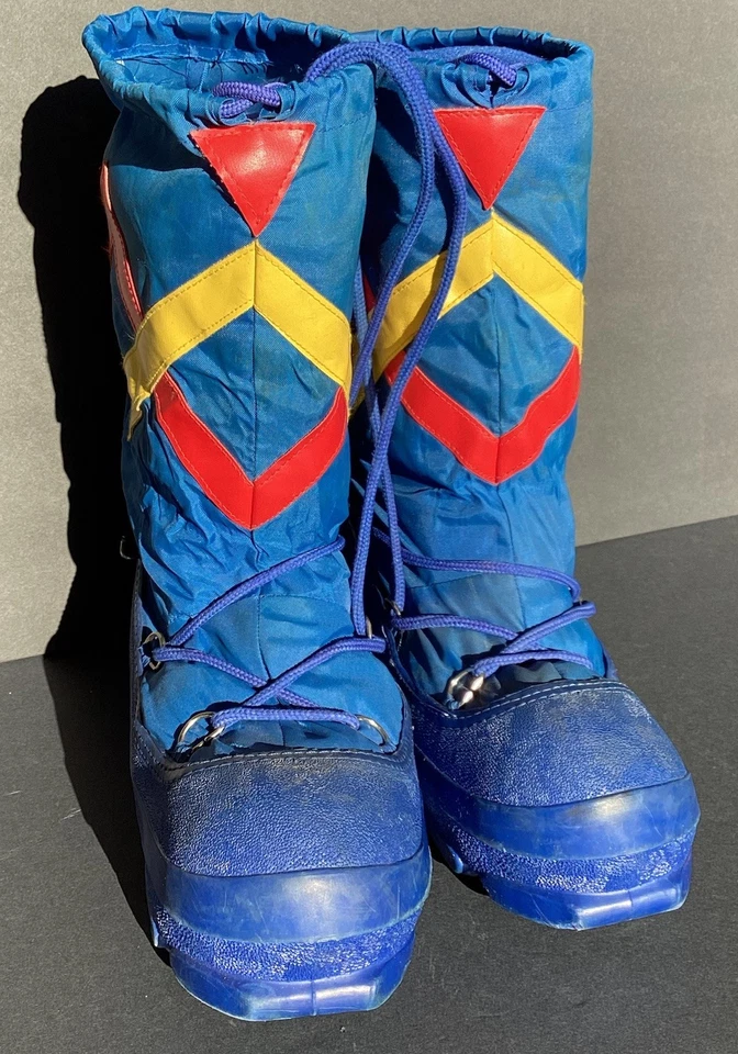 BOTAS LUNA de colección Puffer Rainbow Rayas Retro años 70-80 Invierno Mujer Talla 9-10 Foto 3 de 4