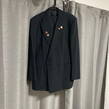 Double Breasted Casual Suit Setup Black