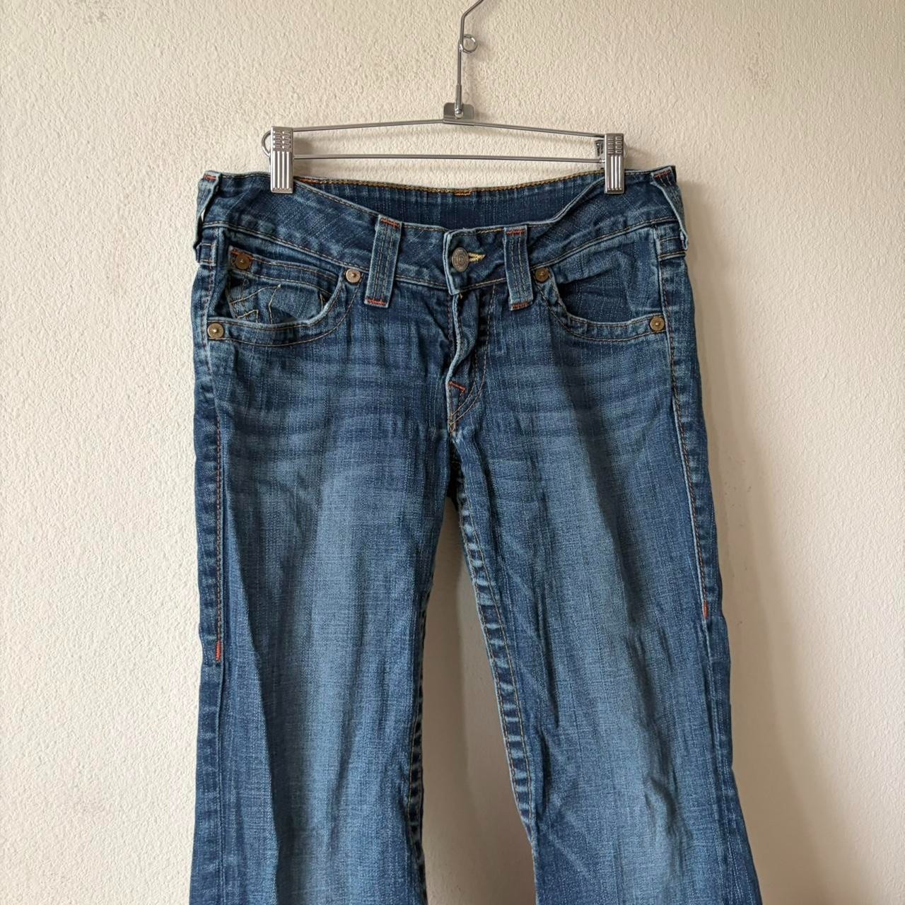 True Religion Jeans y2k Low Rise Flared Denim Women's 30" Waist - Made in USA thumbnail 6