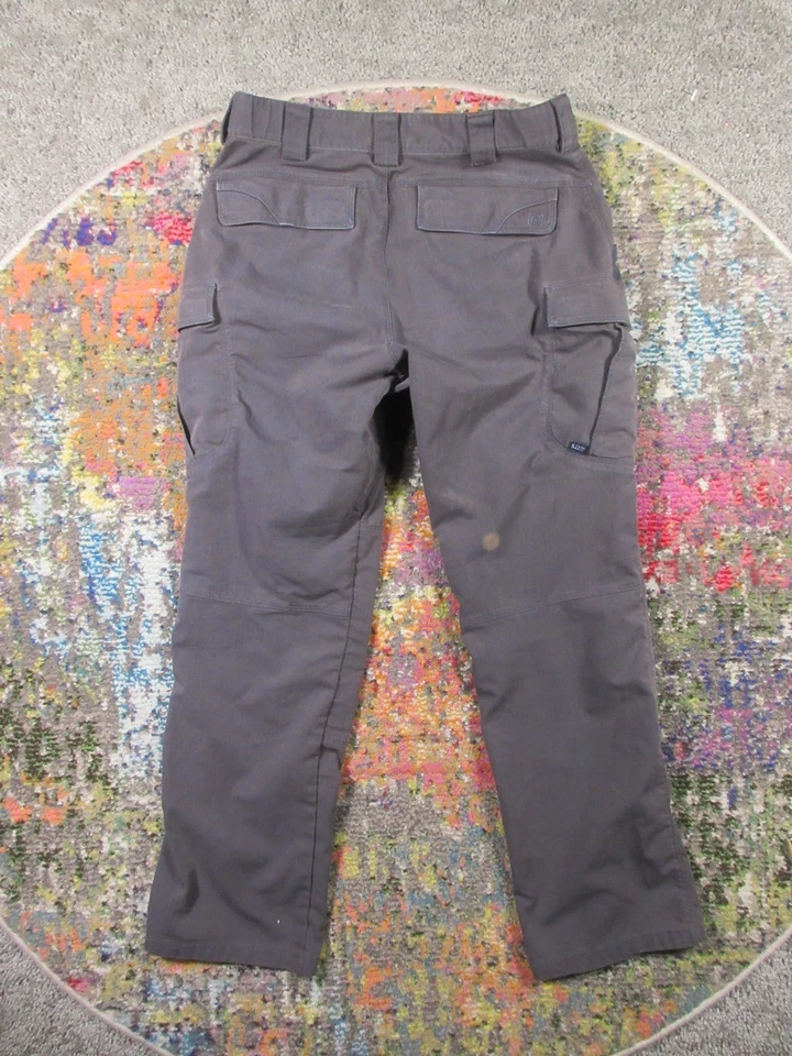 Pantalones cargo 5.11 Tactical Stryke para hombre 30x30 gris cintura elástica ripstop frente a presión Foto 2 de 4