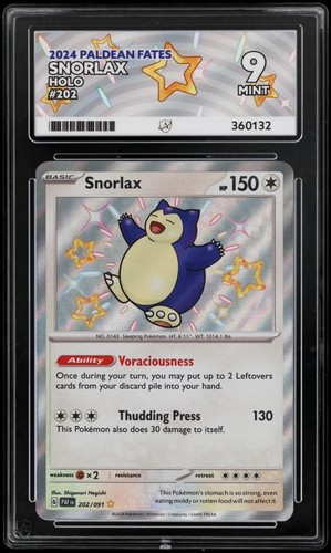 Snorlax graded ACE 9 for sale on eBay