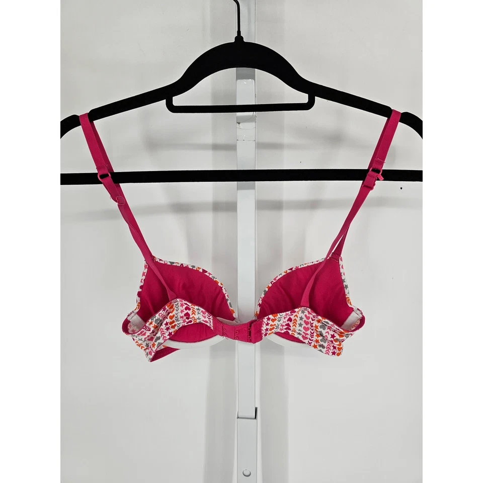 Sujetador Camiseta Clásica Flirtitude Mujer Talla 32A Rosa Estrella Corazón Rayas Foto 3 de 4