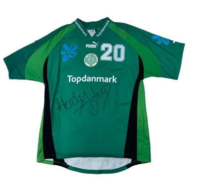 90s Viborg Handbold Klub Heidi Astrup Signed Autographed Denmark Shirt Size LRG