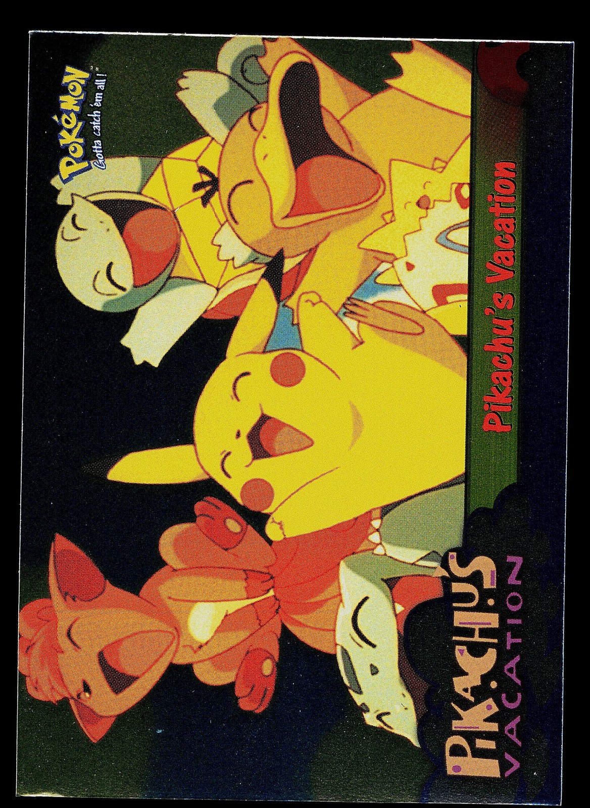 Pokemon Topps Blue Logo TV Pikachu's Vacation #42 Pikachu's Vacation Foil