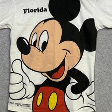 Vintage Single Stitch Mickey Mouse Walt Disney World Velva Sheen Florida Size M