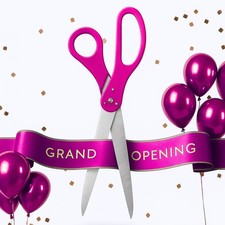 25 Inch Pink Ribbon Cutting Scissors - Giant Grand Opening Shears Large Cerem...
