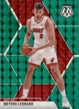 2019-20 Panini Mosaic Meyers Leonard Mosaic Green Parallel Card #190 Miami Heat