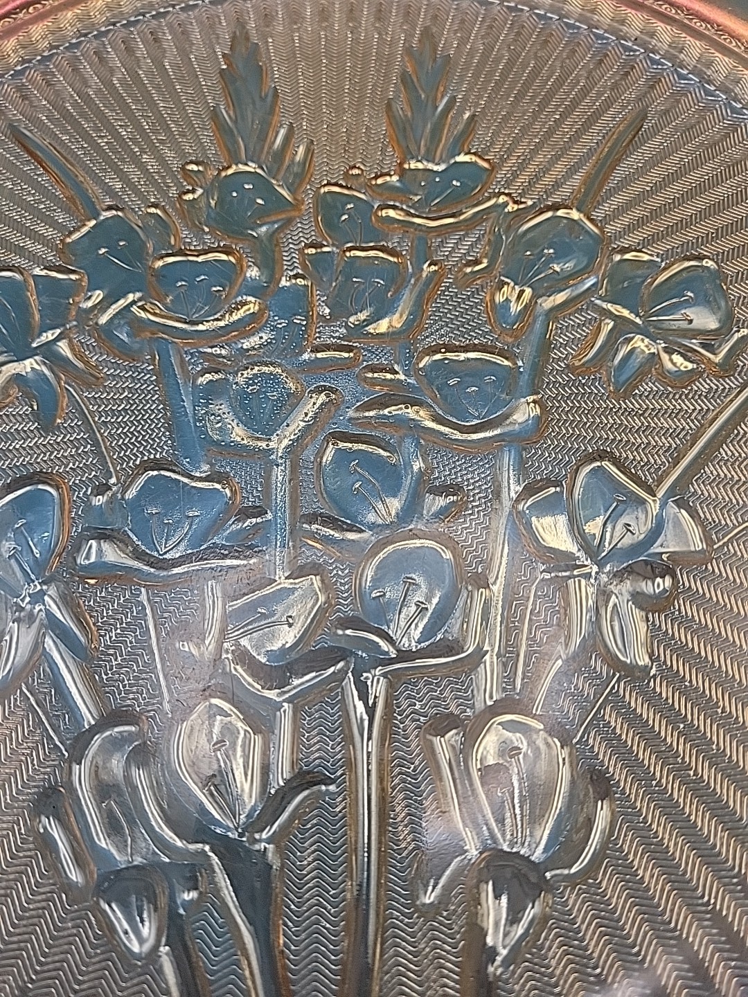 Jeannette Glass Iris Iridescent 12" Sandwich Serving Plate