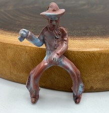 1950s Cowboy Plastic Riding Figurine Western Toy 2-1/4 Vintage Play Set