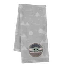 Lambs Ivy Star Wars Mandalorian The Child/Baby Yoda Gray Fleece Baby Blanket
