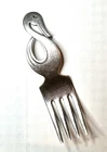 Vintage SWAN International Sterling Silver Baby FORK shaped handle 3 1/2" 925