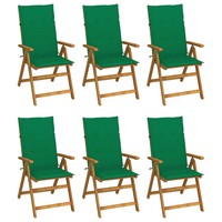 GartenstüHle Klappbar 6Er Set Massivholz Akazie Mit Auflagen