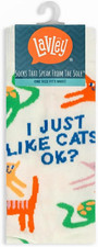 I Just like Cats OK Socks - Funny Gifts for Cat Moms and Pet Lovers - One Size F